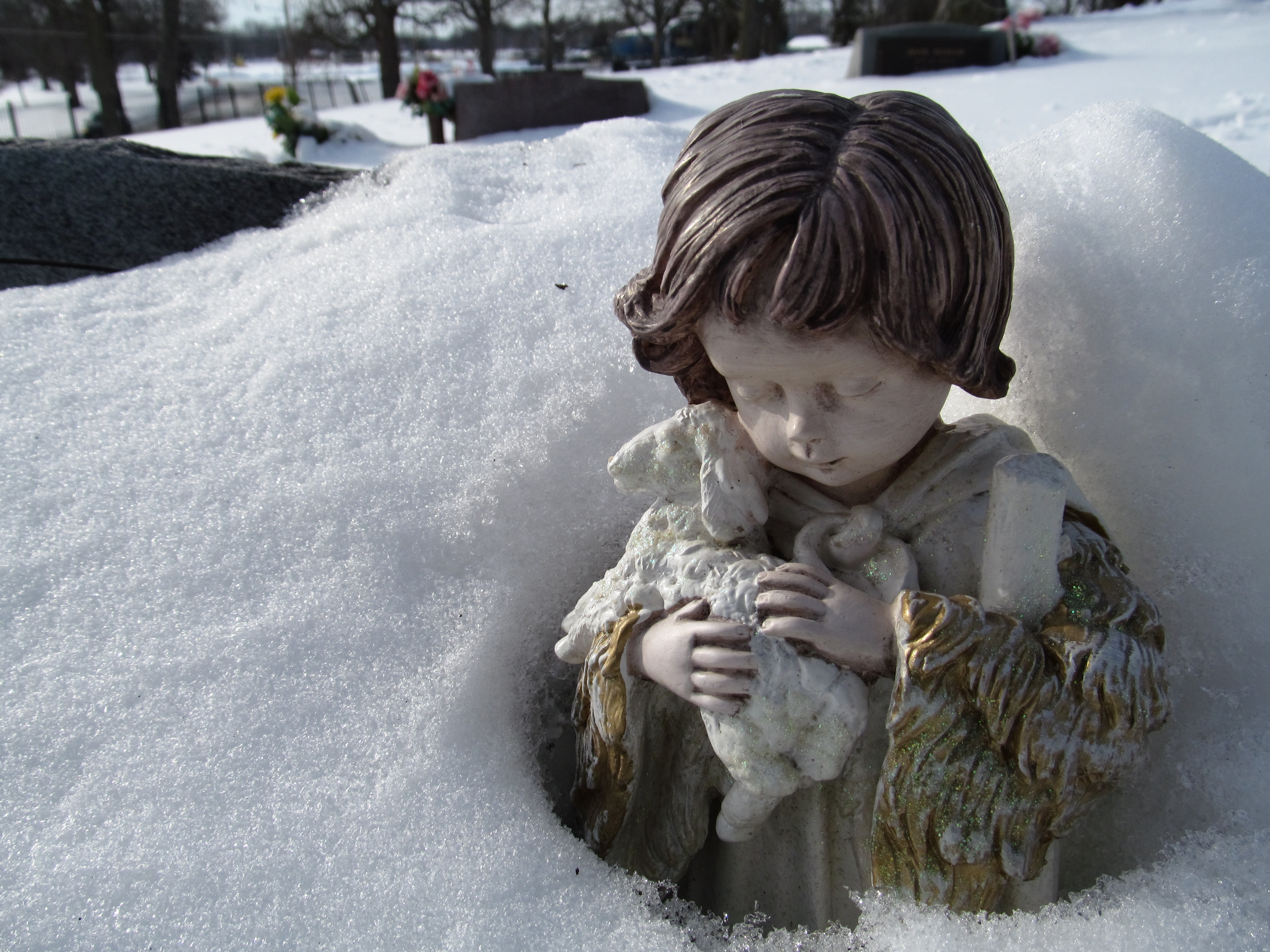Image result for baby grave in winter
