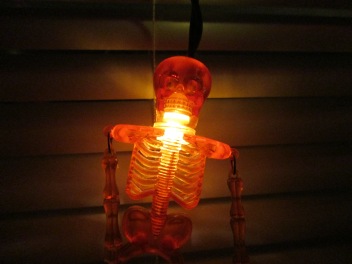glowing orange skeleton light